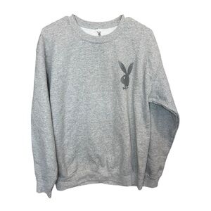 PLAYBOY Heather Gray Crewneck Sweater size medium